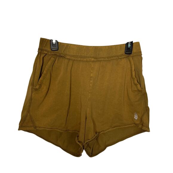 Free People Women's Lounge Set Size S Hot Shot Open Back Shorts Tank Tan - Picture 3 of 12